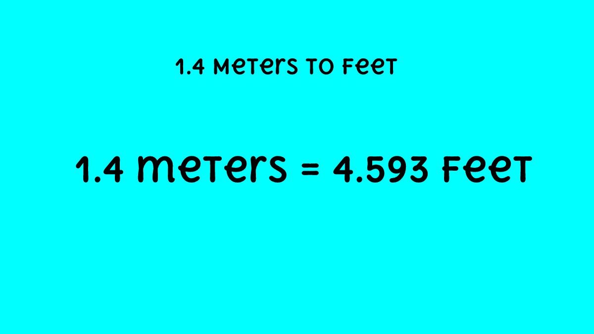 Convert 1.4 – Meters To Feet – Overview
