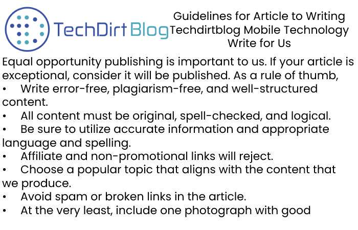 Guidelines for Article to Writing techdirtblog