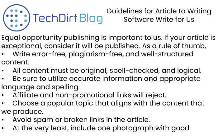 Guidelines for Article to Writing techdirtblog 