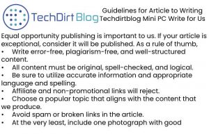 Guidelines for Article to Writing techdirtblog 
