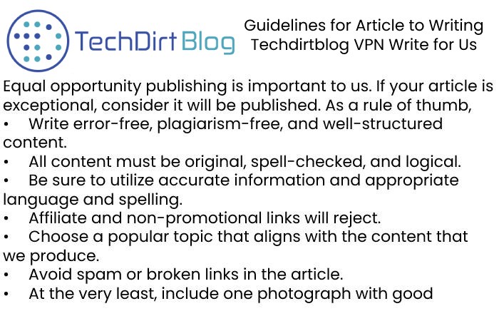 Guidelines for Article to Writing techdirtblog