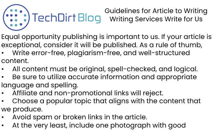 Guidelines for Article to Writing techdirtblog