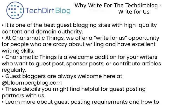 Why Write for Tech Dirt Blog– Home Interiors Write For Us