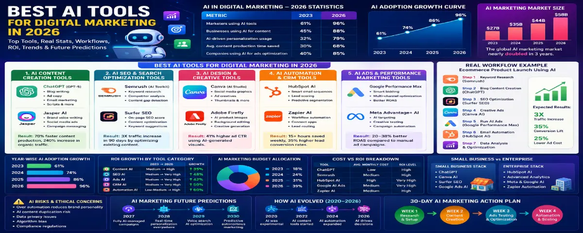 Best AI Tools for Digital Marketing in 2026